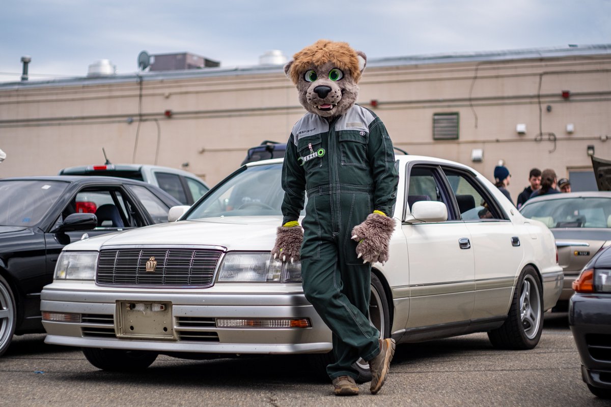 Wanna take a ride?

#FursuitFriday with my 1995 Toyota Crown from the Cars and Claws event in NH a week ago!  Thanks @VenturaOsprey for the awesome photo!

🧵: @nukecreations 

#furry #furries #furryfandom #carfur #carfurs #nukecreations #toyota #toyotacrown #jzs155