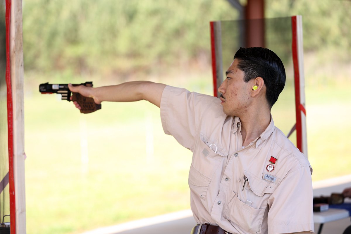 USAShooting's tweet photo. YanXiao "Xiao" Gong qualified for his 2nd Paralympic Games yesterday in P3 Pistol! He is the 2023 World Champion and a 2x 2023 Parapan American Games medalist. Wish him luck in #Paris2024 🥳
#MTUSA https://t.co/yXeZ2849Dq