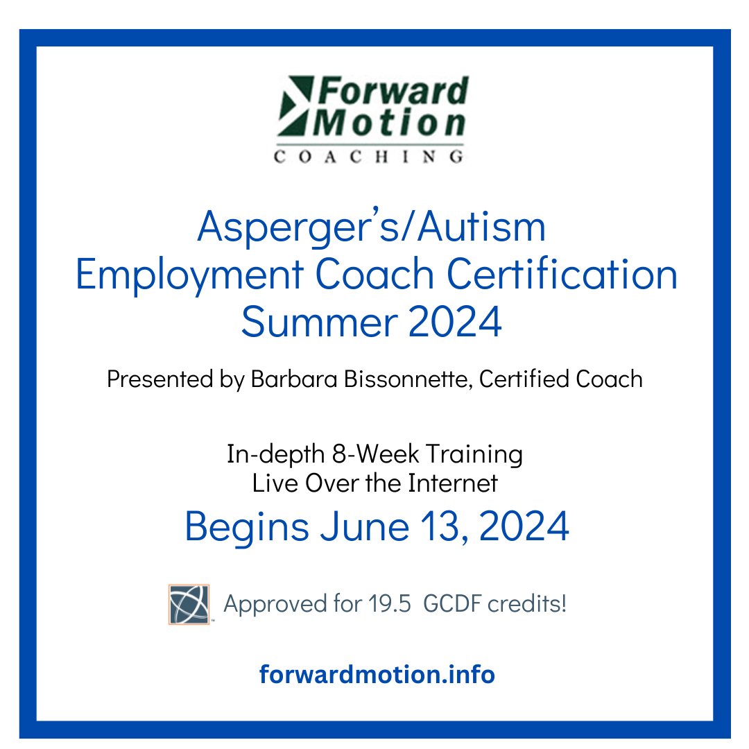 Learn how to coach neurodivergent individuals on the autism spectrum (Asperger’s and similar profiles) to choose the right job or career, find employment, and stay hired.

vist.ly/33p5m

#aspergers #autism #autismworks #actuallyautistic #aspie