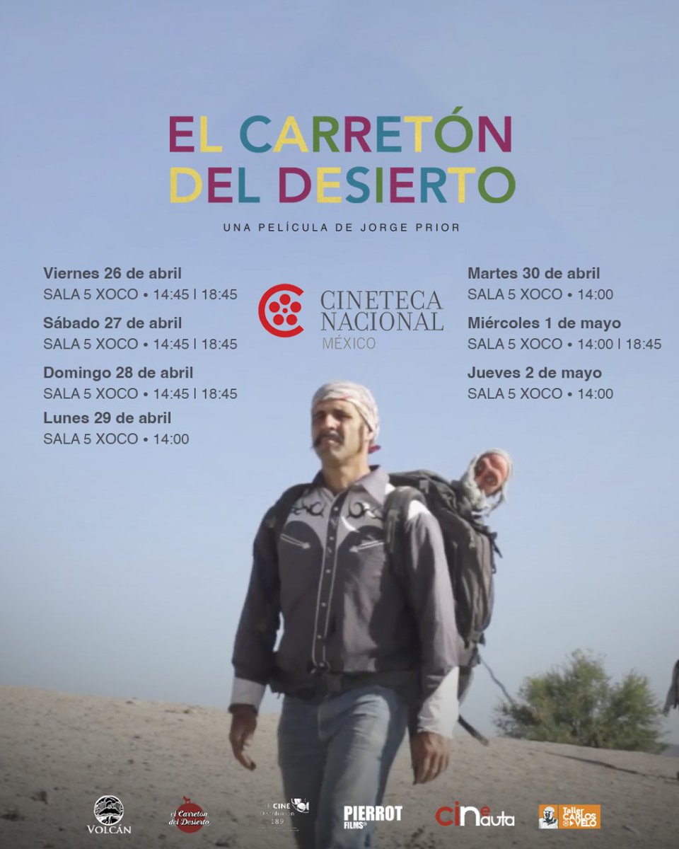 La película #ElCarretónDelDesierto retrata su pasión y el infatigable trabajo de una familia conformada por personas y marionetas que llevan sonrisas.. Puedes ver esta historia en la @CinetecaMexico.

Boletos disponibles en taquilla y en línea.
👉 bit.ly/49UL6ms