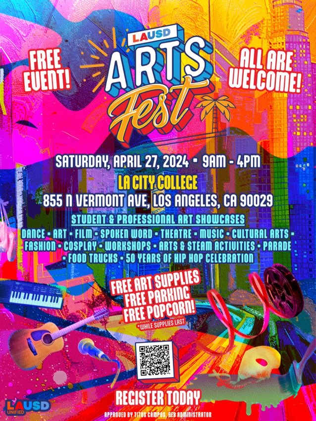 After one year of planning, with nearly 700 staff and volunteers, with more than 3,000 student performers lined up to wow your senses, and 800 art pieces for your viewing pleasure, we are ready to rock this Art Fest!! See you tomorrow ⁦@LACityCollege⁩ #leadlikeanOlympian