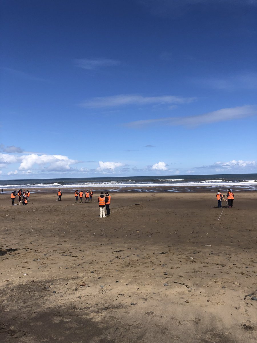 Following a talk with Charlie, a former QEGS student, on environmental management at the Woodsmith Mine the lower 6th geographers are carrying out coastal fieldwork at Sandsend.