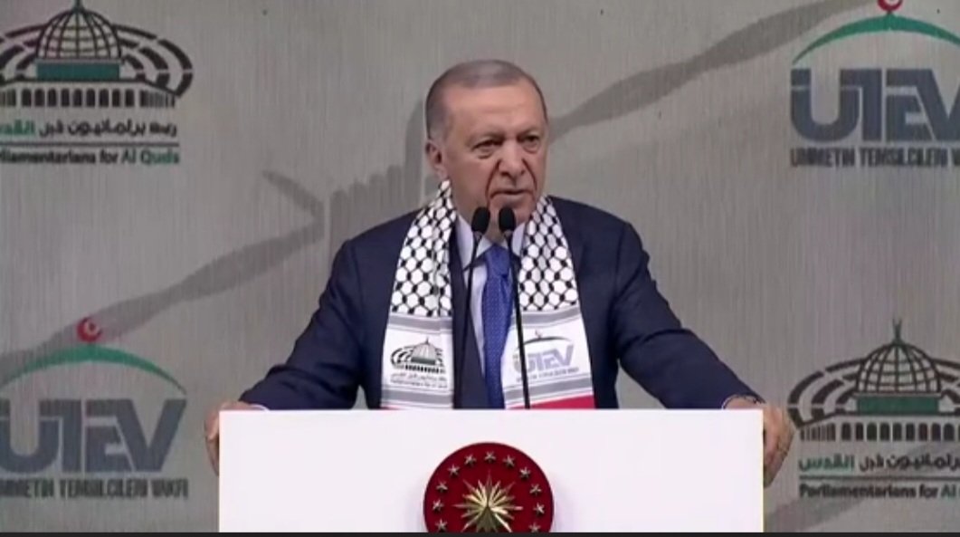 Cumhurbaşkanı Erdoğan: 'Netanyahu kendisinden önceki caniler gibi adını 'Gazze Kasabı' olarak tarihe utançla yazdırmıştır.' Cumhurbaşkanı Erdoğan: 'Modern dönem firavunlarını görmek isteyen hiç uzağa gitmesin, son 203 gündür 35 bin Filistinliyi acımasızca katledenlere baksın.'