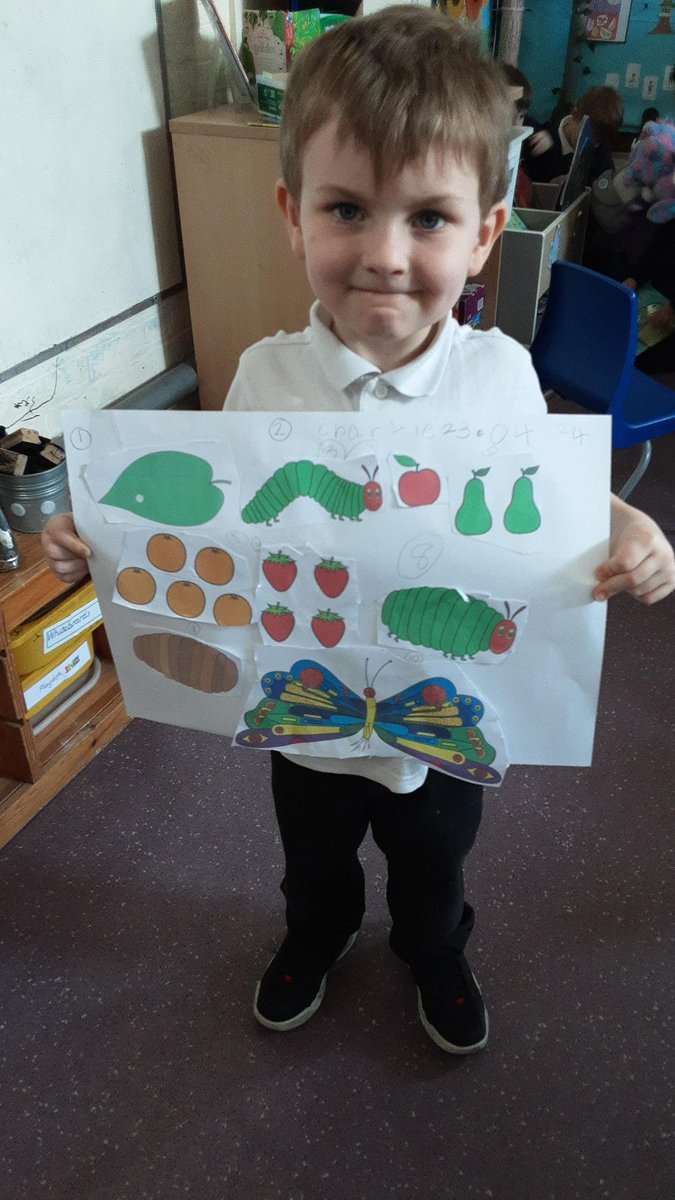 ByronSchool's tweet photo. FS have been enjoying activities based around this week's story 'The Hungry Caterpillar' 
#makinghungrycaterpillars
#gettingcreative https://t.co/mtYMx0bemQ