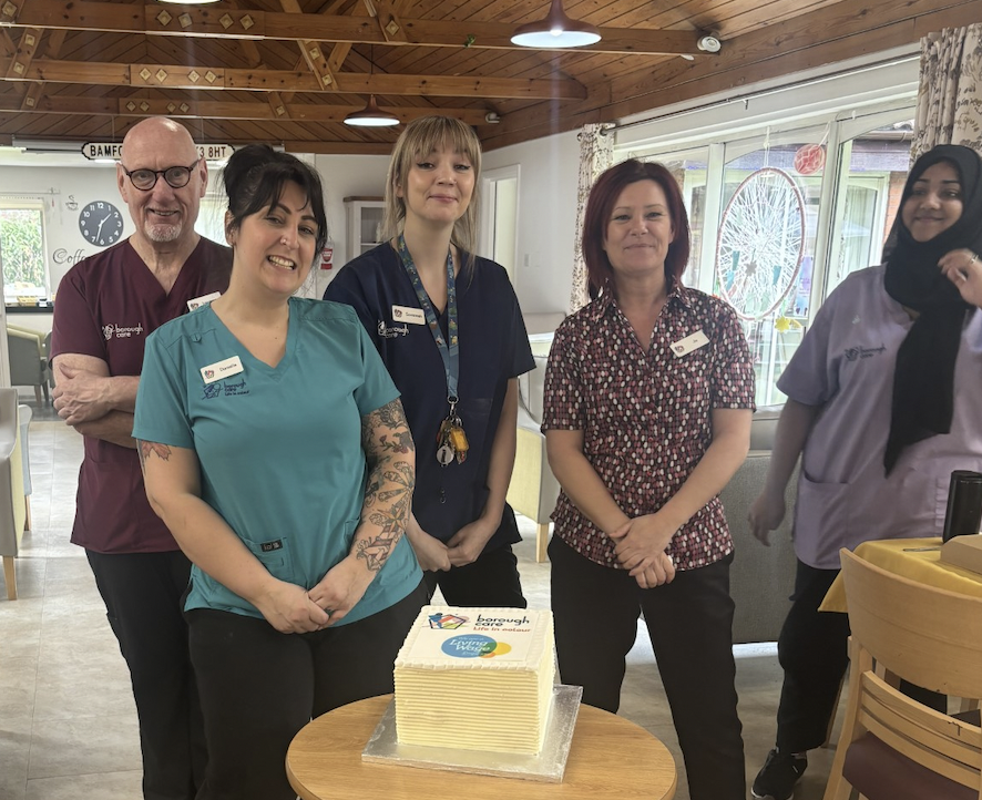 We're celebrating our 3rd birthday as a Real <a href="/LivingWageUK/">Living Wage Foundation</a> employer! 

In April '21, we became the 1st large residential care provider in the UK to become accredited.

Our 12 care homes are joining in the celebrations with birthday cakes for day teams &amp; pizza for night teams🍕🍰