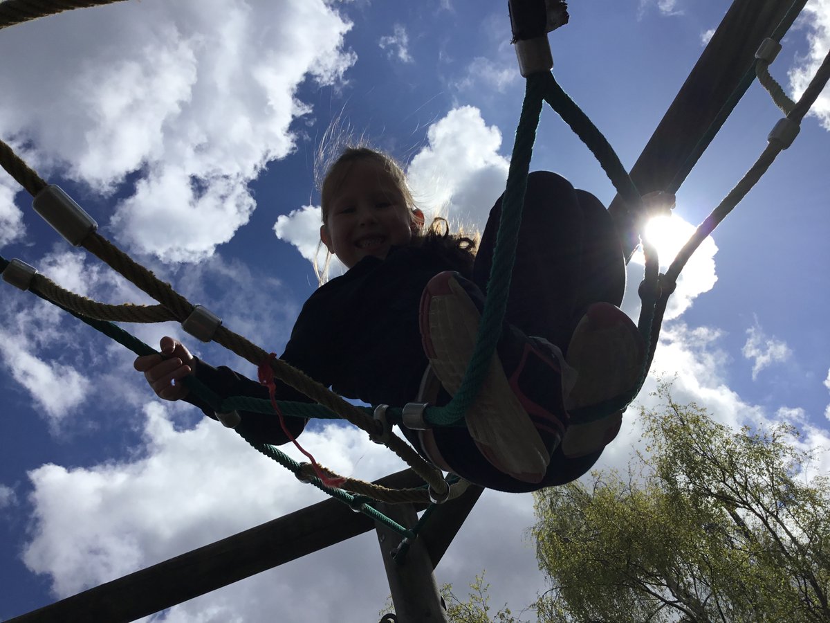 Hanging out for @OPAL_CIC lunchtimes (upside down, way up high and in dressing up outfits) #imagination #explore #learningtogether #growingstronger