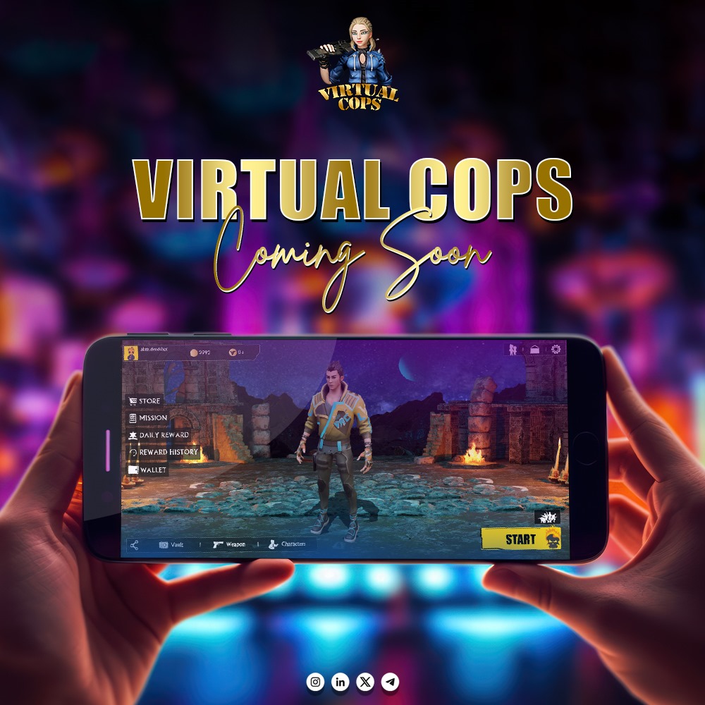 Exciting upgrades inbound! Stay tuned for the latest Virtual Cops version, packed with thrilling features and gameplay enhancements.

#virtualcops #virtualcops2 #PlayToWin #PlayToEarn  #P2E  #P2EGame #vzone #vzonesolutions #ComingSoon  #comingout  #newgame