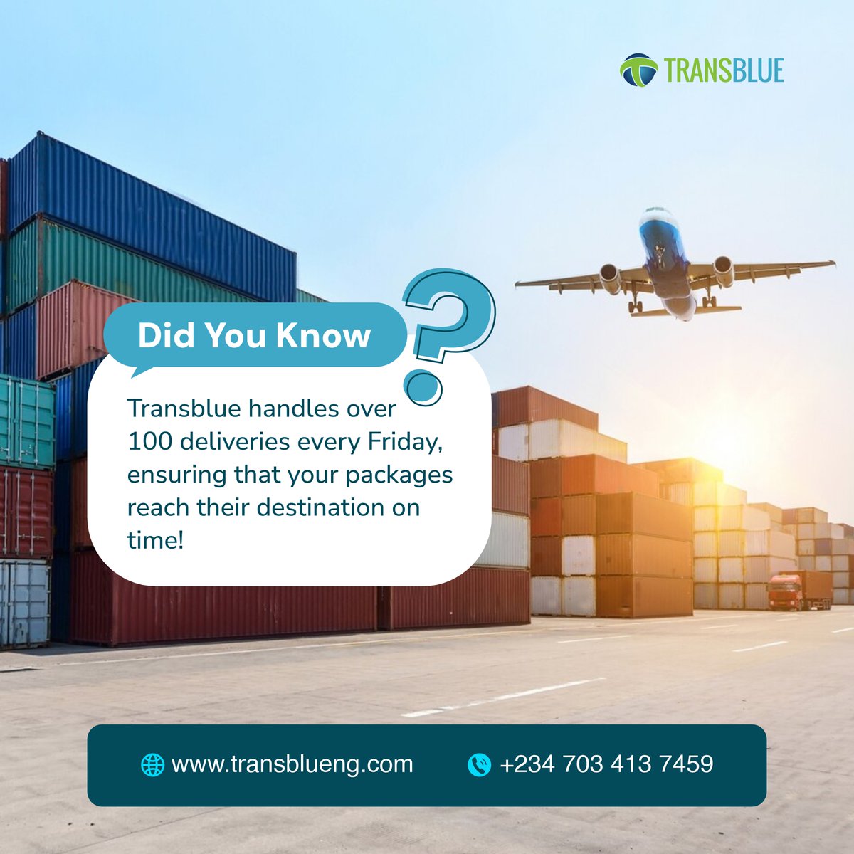 transblueng's tweet image. Explore the surprising numbers behind our Friday deliveries! #LogisticsTrivia #TransblueFacts
