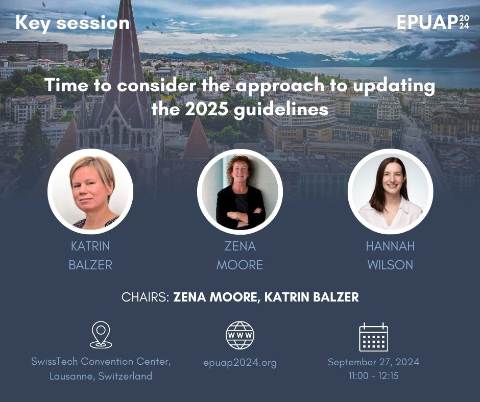 📣 Introducing yet another captivating #EPUAP2024 key session! This time about the update of 2025 #pressureulcer guidelines.
Get ready for these speakers: @ZenaMoore5 <a href="/HannahJEWilson/">Hannah Wilson</a> and K. Balzer! 
🗓️ See the full programme on epuap2024.org/programme

#stoppressureulcers #EPUAP