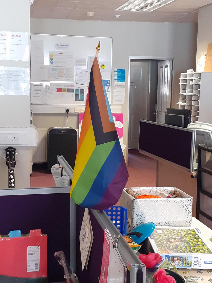 Our LGBTQ+ Network is working on creating inclusive and safe spaces for clients and colleagues. 🌈 Services can now display pride items to create a more welcoming and safe space. Check out @OurWayLeeds' office space: #LGBTQ+ #Inclusive