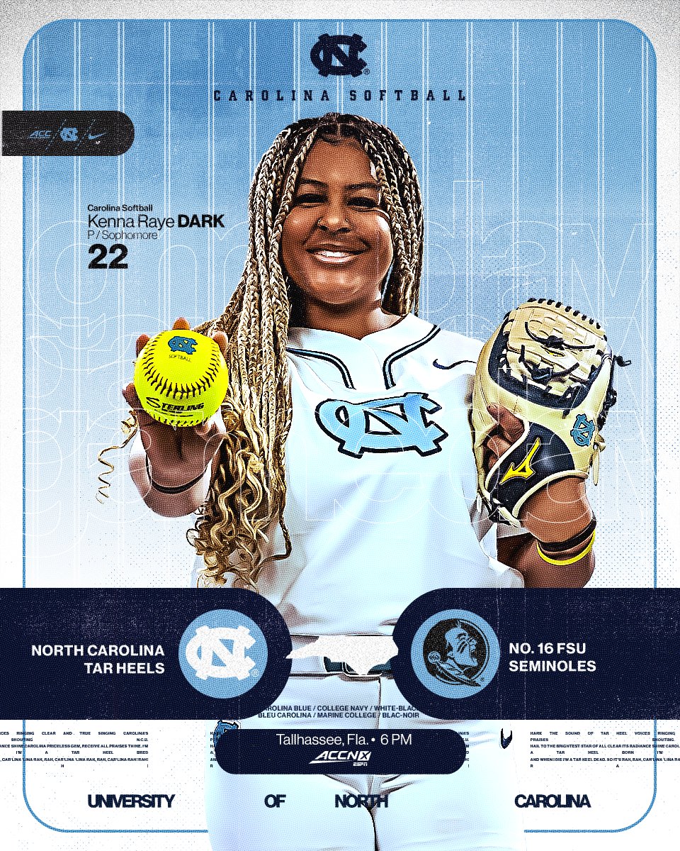 Series opener in the Sunshine State ☀️ 🔗: linktr.ee/uncsoftball #GoHeels