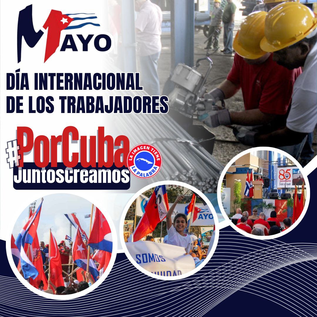 #CubaPorLaPaz 
#JuntosSomosMasFuerte 
#JuntosCreamos
#MayoPorLaPatria
#CubaRecicla
#RecuperamosValores