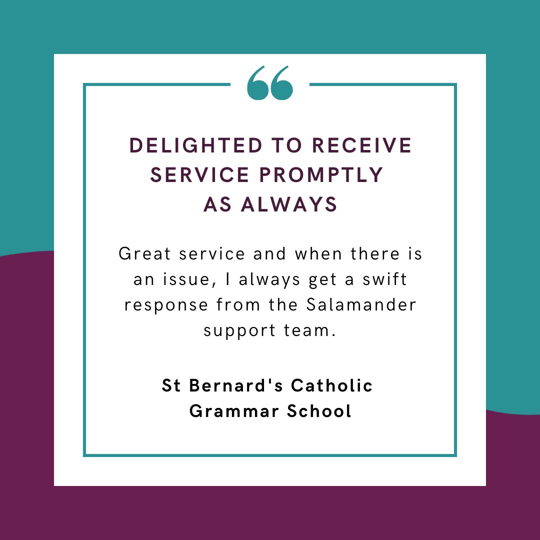 Always lovely to get feedback like this from @StBernardsCGS! 💜

#FeedbackFriday