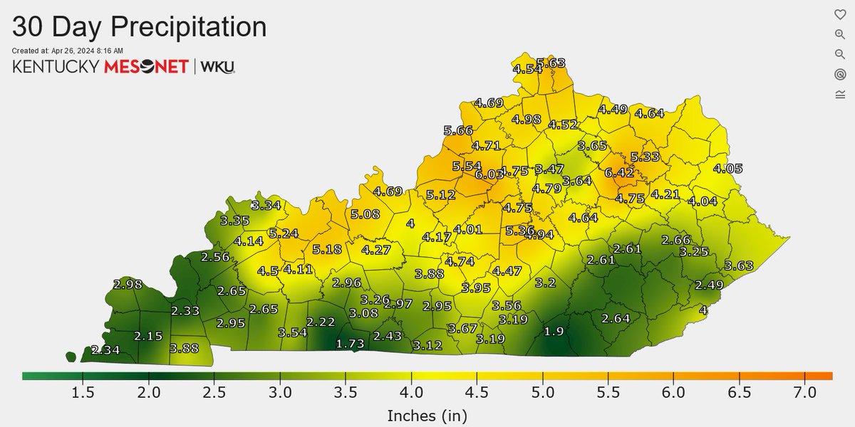 We're tracking a band of light to moderate rain advancing E through portions of west/central KY this morning. Some of this region could really use this rainfall. A number of sites in the Pennyrile area and along the TN line have seen < 3' of rain in the past 30 days. #kywx