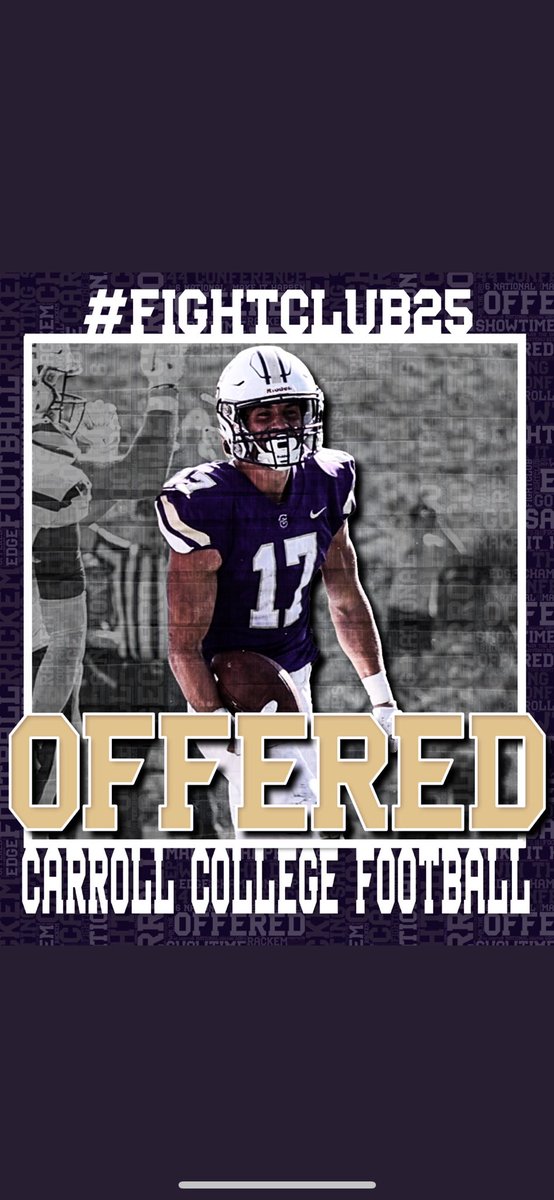 After a great call with @CoachTPurcell I am blessed to have received an offer from @FootballCarroll!