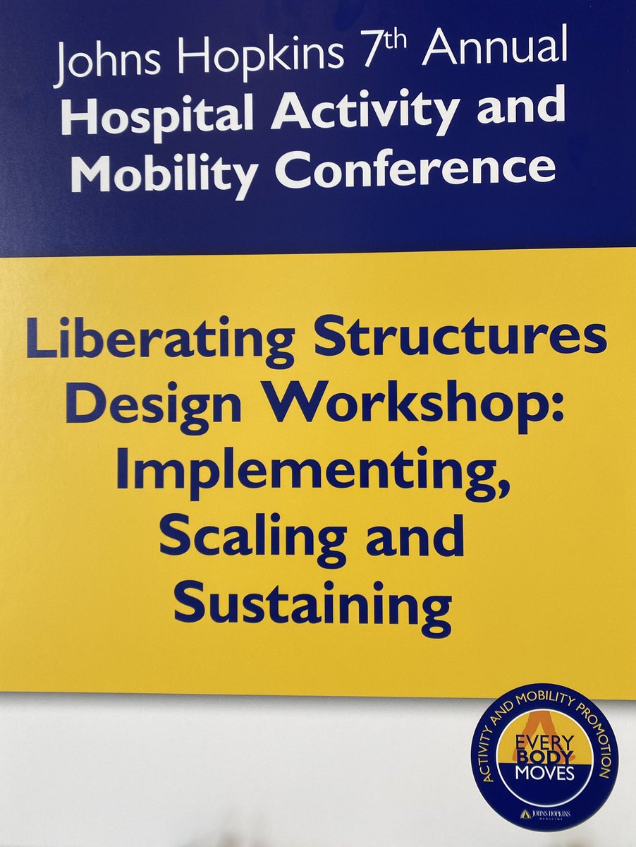 HopkinsAMP's tweet image. Day 3 of our annual conference and we have two amazing workshops happening!! #implement #scale #sustain #mobilityadvocacy #bedrestisbad