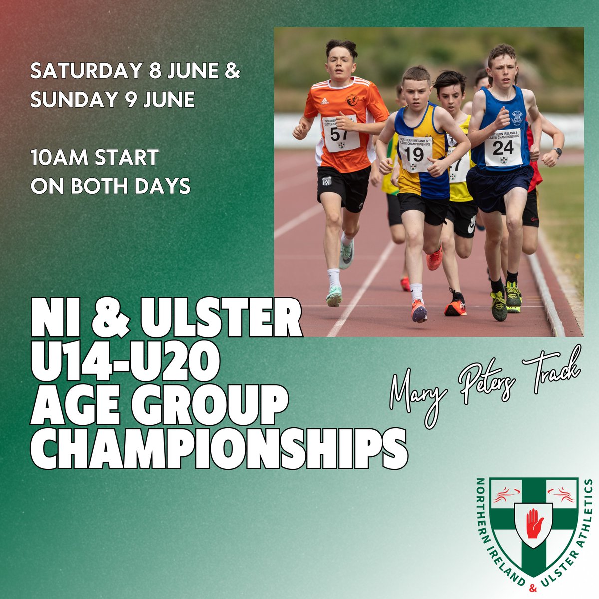 📢 Entries Open- NI & Ulster Age Group Championships Registration is now open for U14s-U20s to compete at the NI & Ulster Age Group Championships on Saturday 8 and Sunday 9 June. Sign up 👇 athleticsni.org/Fixtures/NI-an… #NI #Ulster #Championships