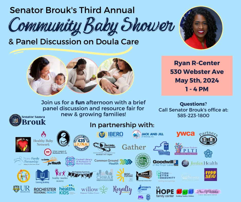 Just over a week until my 3rd Annual Community Baby Shower! I’m looking forward to providing our families in our community with supplies and resources, and discussing the benefits a doula can bring to new and growing families. RSVP at bit.ly/BroukBabyShowe… to join us!