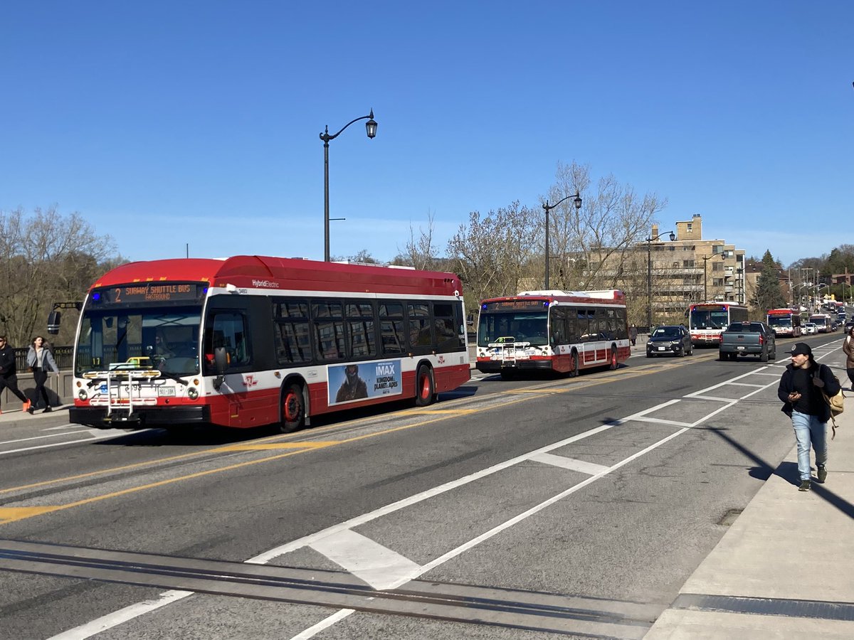 Reminder that it takes a ridiculous number of buses to not even come close to temporarily replacing a subway.