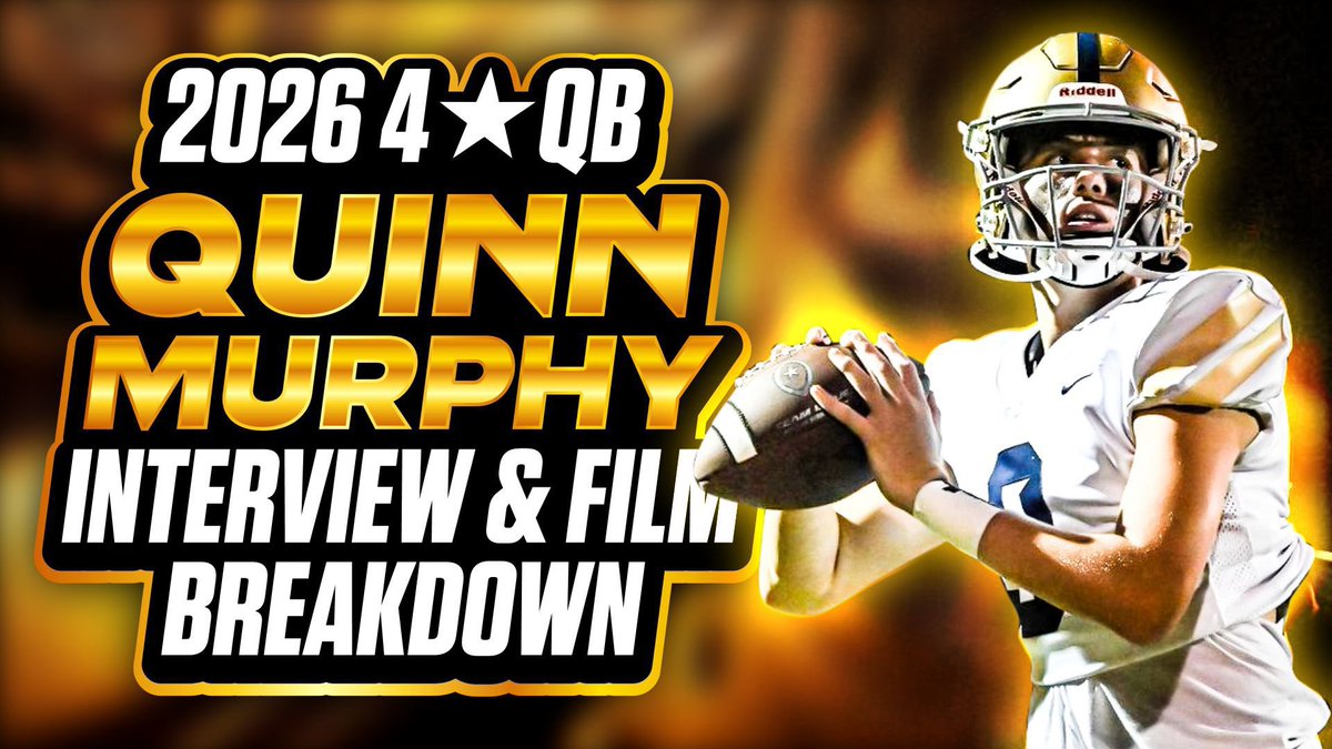 🚨🚨NEW VIDEO🚨🚨 Interview & film breakdown with 2026 4⭐️QB Quinn Murphy Link ➡️ youtu.be/40LT98p1Qj0?si… We watched his film together & talked about his sophomore season, recruiting, his recent Miami visit during the spring game & his relationship with Miami QB Coach…