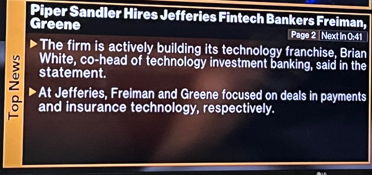 Translation - Piper hired Jeffries staff to implement new fintech payment tech… 🚩🚩🚩

Aka XRP XLM XDC. 

📰 Piper Sandler Hires Jefferies Fintech Bankers Freiman,
Greene