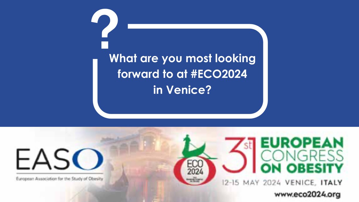 Our #obesity congress brings together health experts, decision-makers, patients + media. It is not too late to register for #ECO2024 eco2024.org @EASOPresident