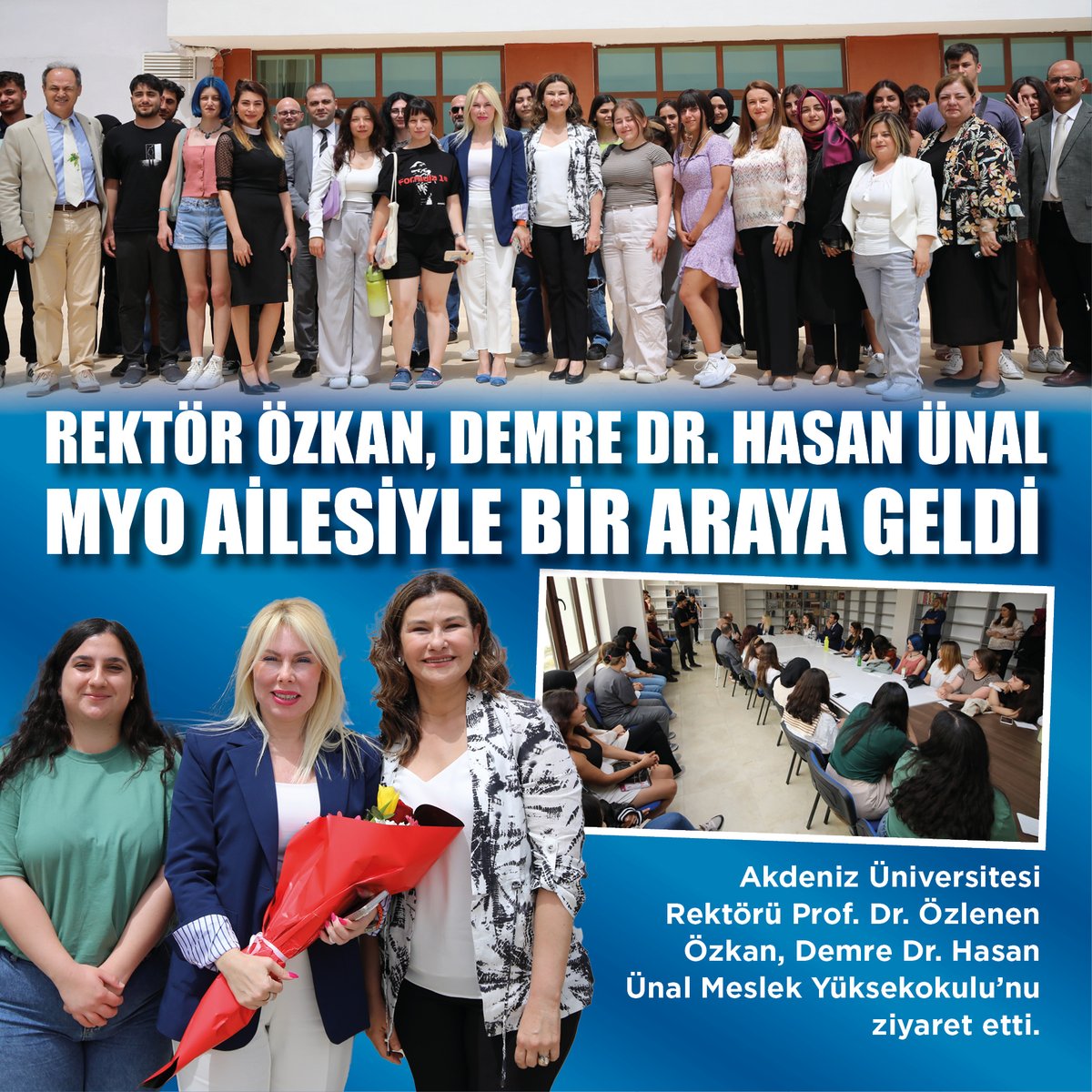 Akdeniz Üniversitesi Rektörü Prof. Dr. Özlenen Özkan, Demre Dr. Hasan Ünal Meslek Yüksekokulu’nu ziyaret etti. 🔗akdeniz.edu.tr/tr/haber/rekto…