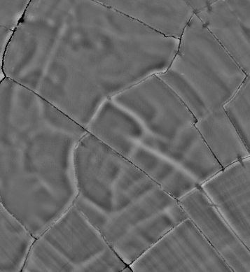 redmonds_arthur's tweet photo. Anyone have any idea what this is popping out of the LIDAR via Local Dominance, in Herefordshire. Assuming its just much older field patterns. Useful to note its on the edge of an area of what was once wetland. https://t.co/0g6DUeFE4r