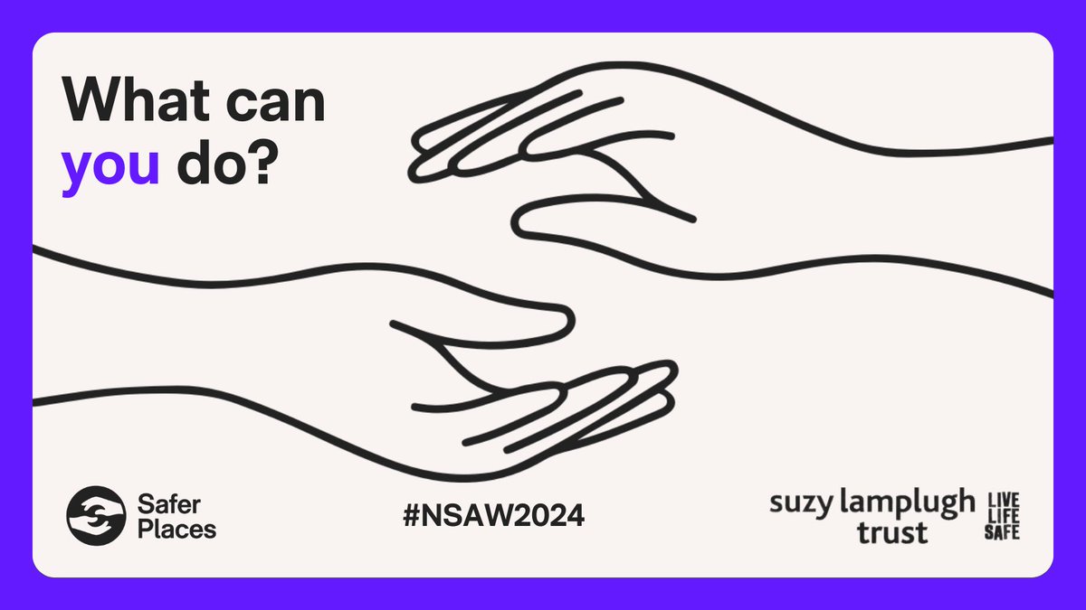 🧵1/6

This #NationalStalkingAwarenessWeek we are joining forces against #Stalking, so what can you do?

Whether that be donating, fundraising, educating, raising awareness or working with us, we can all play a part to end stalking.

What will you do?

#NSAW2024 #DomesticAbuse