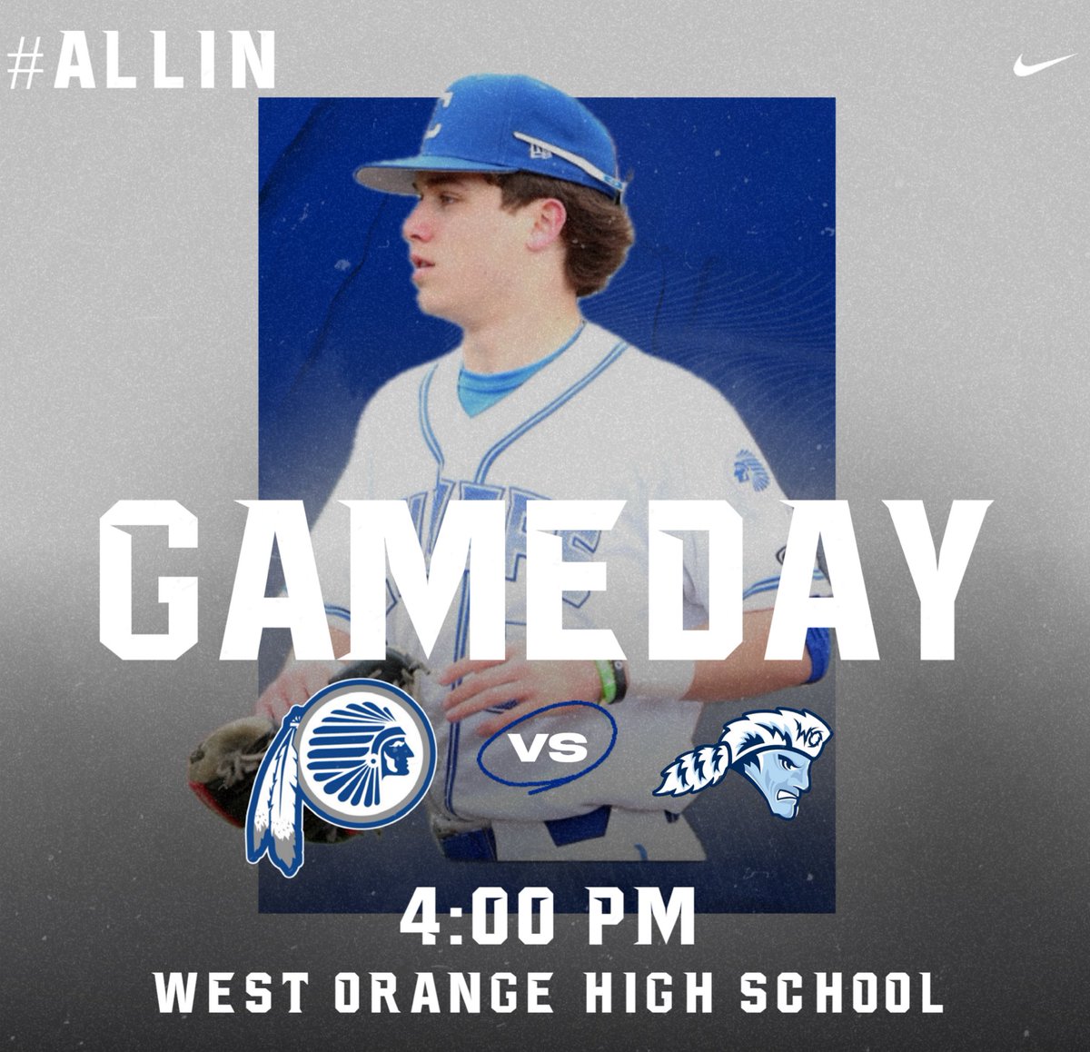 GAME DAY!!

🆚 West Orange
📍 West Orange High School
⏰ 4:00 pm

Today is a great day for baseball. It’s a great day to compete! #CaldwellBaseball #NJBaseball #HomeGrown #TheBoysAreBack #ALLIN #HardworkForHardware