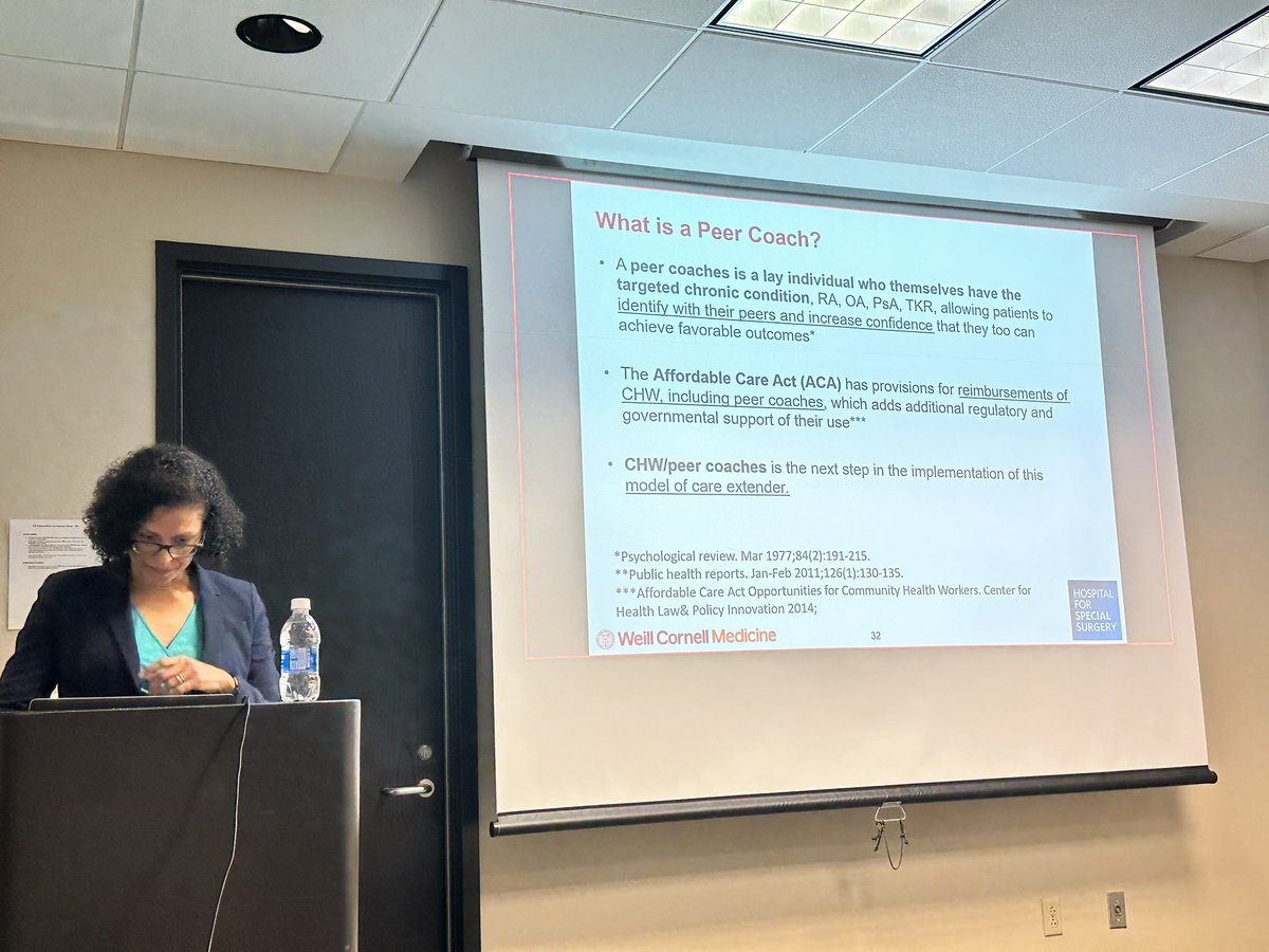 We are honored to welcome Dr. Iris Navarro-Millan from @WCMGIM and @HSpecialSurgery as a visiting professor this week! Her grand rounds talk is focused on the role of #peercoaches in the care of people with rheumatic diseases.