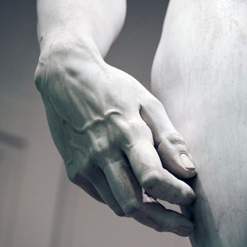 Detalle de ' El David' de Miguel Ángel Buonarroti, (Renacimiento Italiano) #escultura