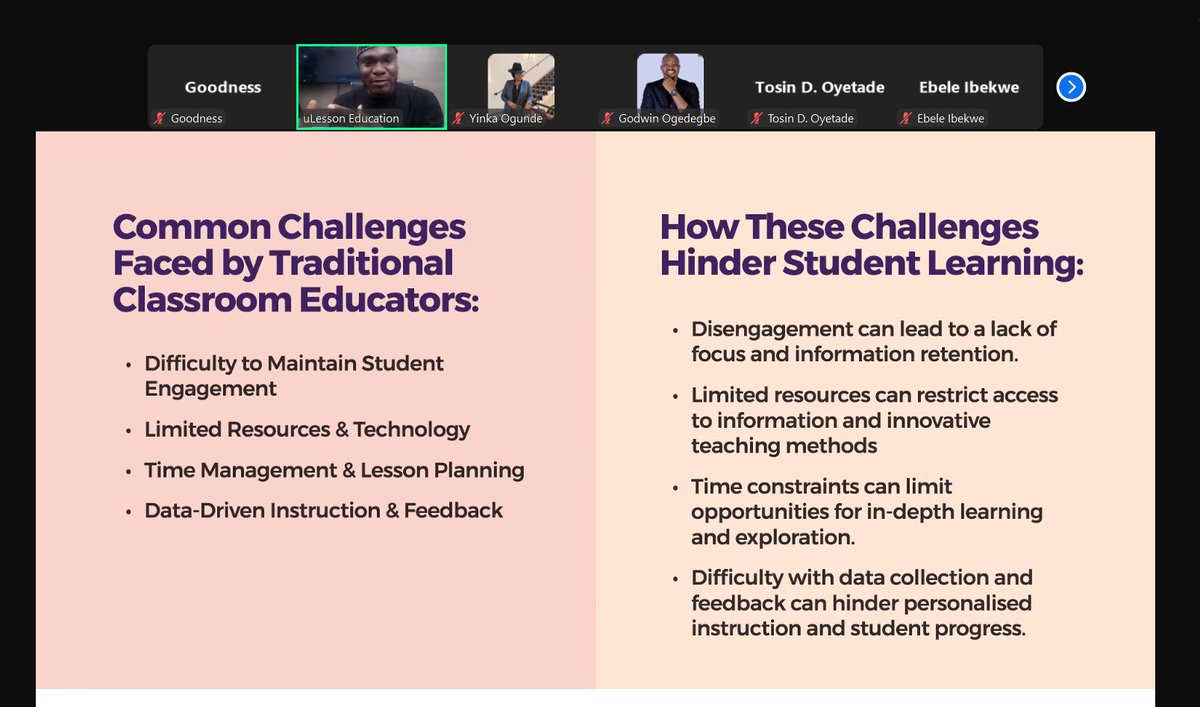 Teachers face these challenges in the classroom and this is how they hinder student learning. Join us via lu.ma/ulessonwebinar to learn how uLesson is tackling them.💜 #uLesson #uLessonClassboard #Classboard #LoveTeaching #Education #Teaching #Classroom #Educators