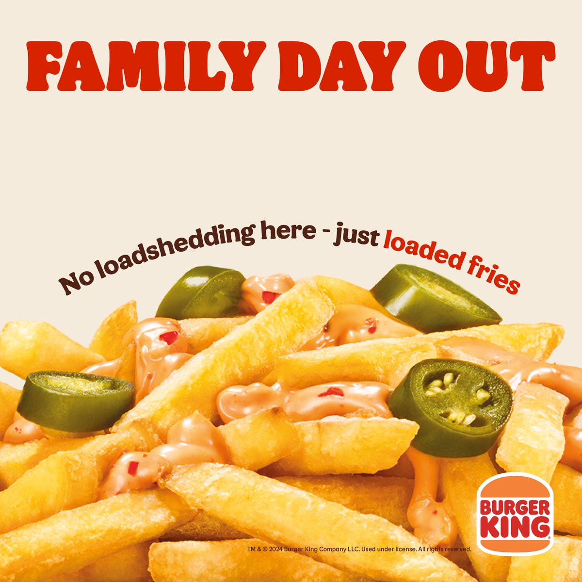 Satisfy your cravings with our Nacho cheesy loaded fries for only R20! 🤤 Redeem the offer on the BK App with the 🎟️ COUPON CODE in-store. Enjoy multiple times a day! 🍟 #BurgerKingSA #LoadedFries #FamilyDayOut