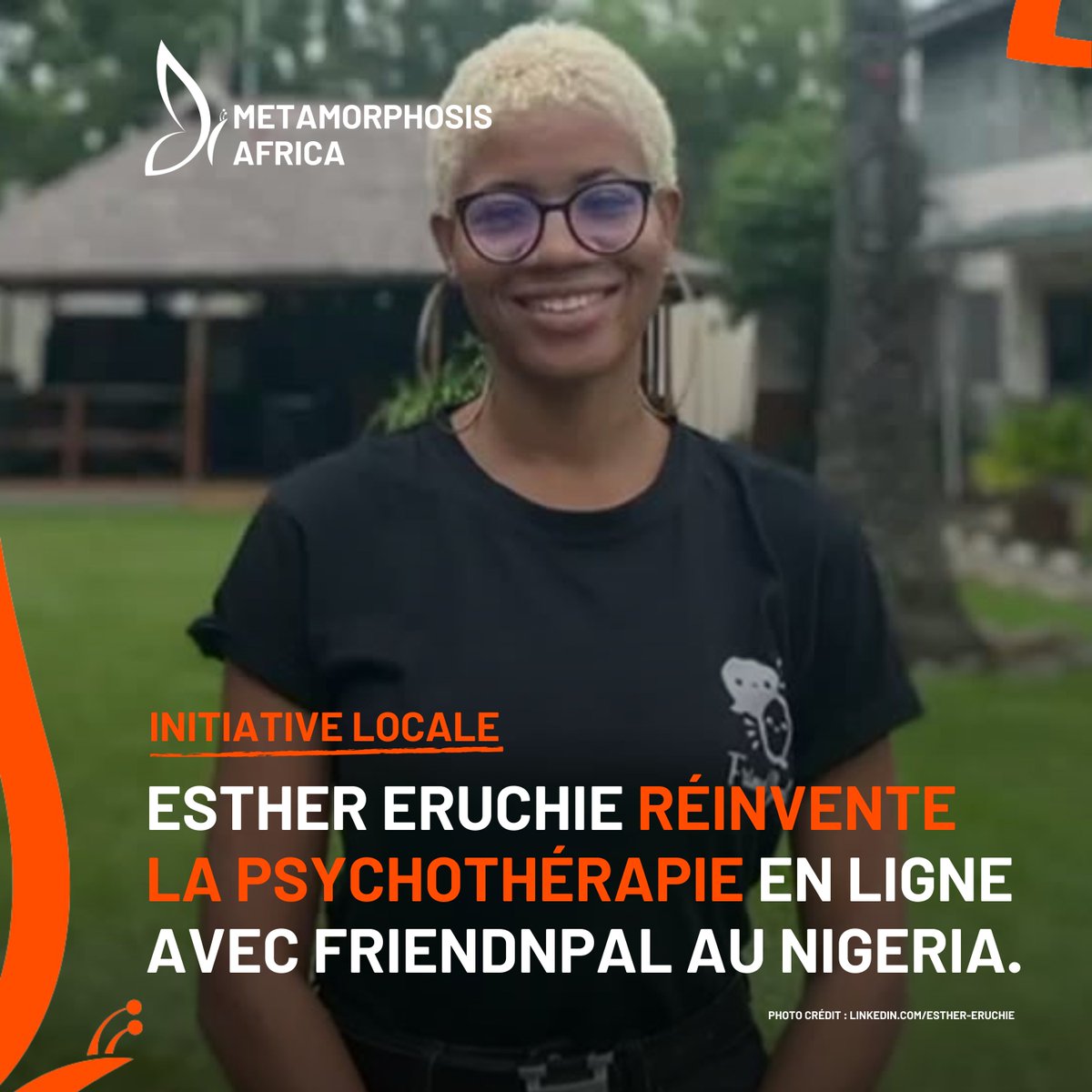 #InitiativesLocales | Rencontrez la nigériane Esther Eruchie, la fondatrice de FriendnPal, a développé une plateforme de psychothérapie en ligne, se distingue par son utilisation novatrice des technologies pour fournir un soutien mental vital à ceux qui en ont besoin. Les…