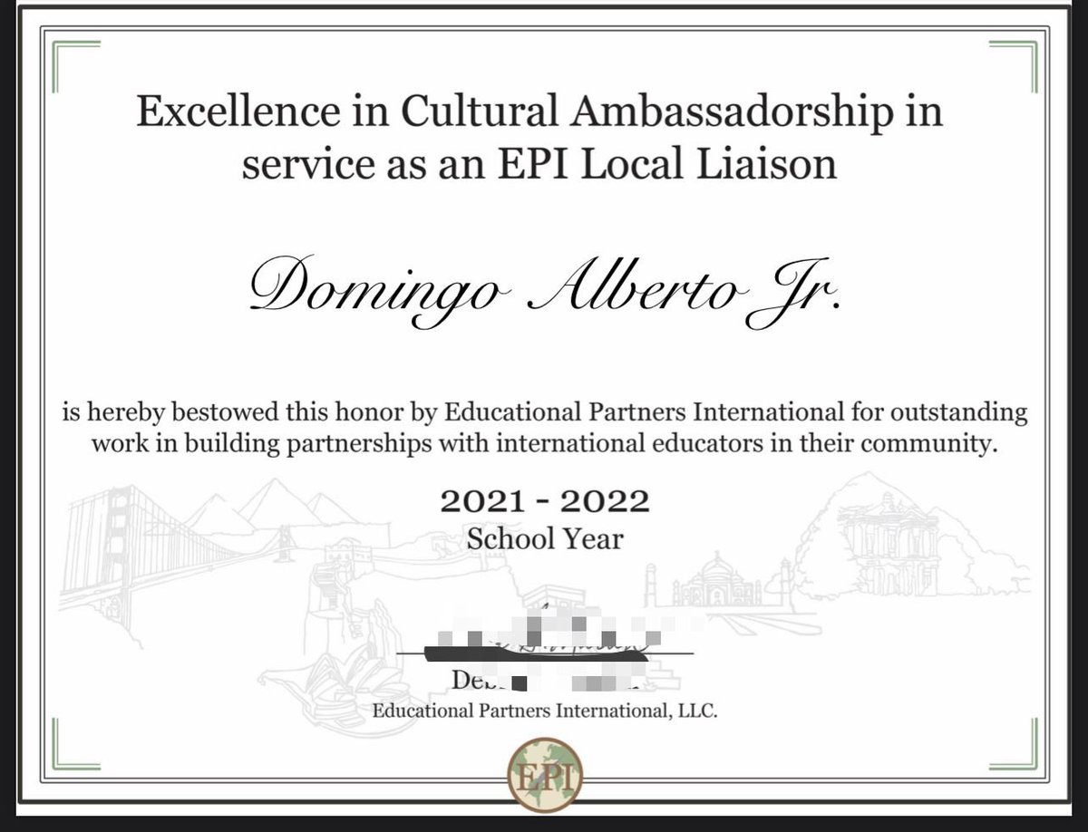 itsMeJayAlberto's tweet photo. 3 years in a row! Thank you EPI for the recognition 👏 Sharing is always a blessing. I love the connection with the new teachers and provide them with practical resources, best practices and empower their classroom management and strategies
#LocalLiaison #CulturalExchangeProgram https://t.co/k5GNMqoVWF