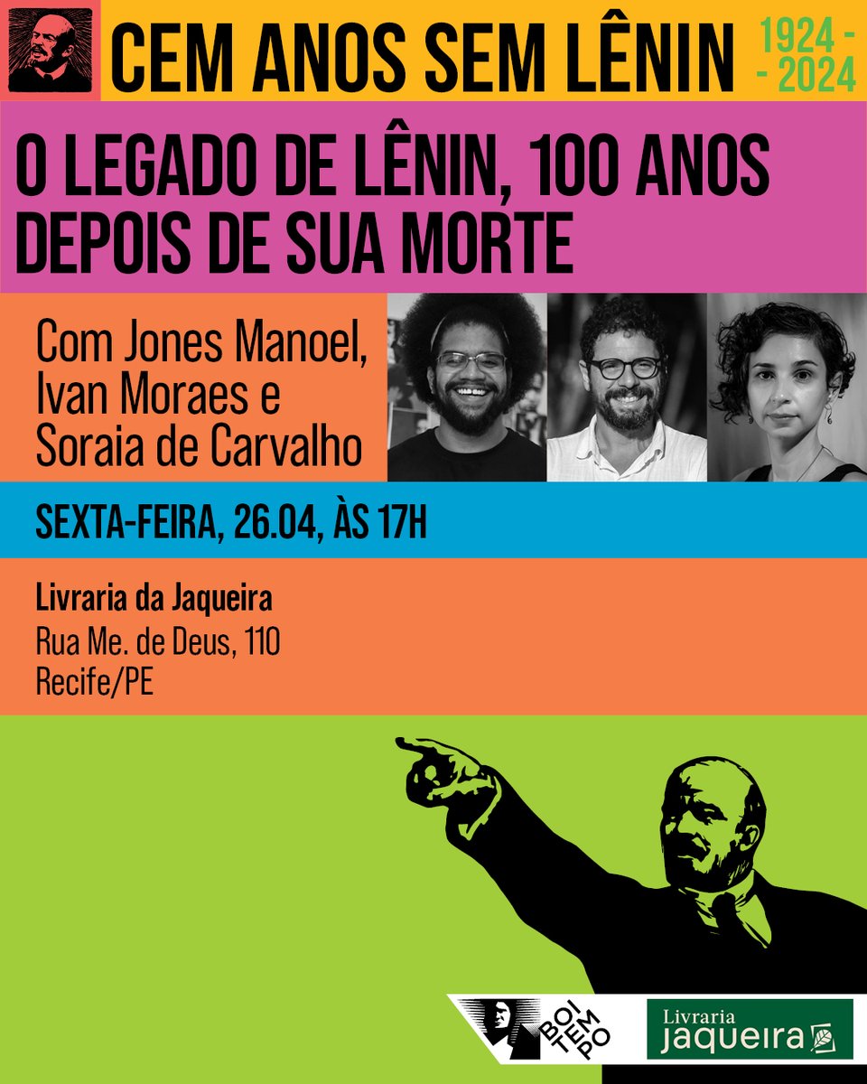 Recife (PE) | É hoje! @jonesmanoel_PE @ivanmoraesfilho e Soraia de Carvalho, às 17h, na Livraria Jaqueira!