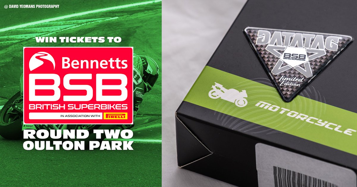 TIME TO WIN... 🚨 ...Tickets to Bennetts British Superbike Championship round 2 at Oulton Park‼️ Just read our blog: datatag.news/2024/04/26/win… AND answer the following question... 'Why is Re-Registration of your Datatag System important?'