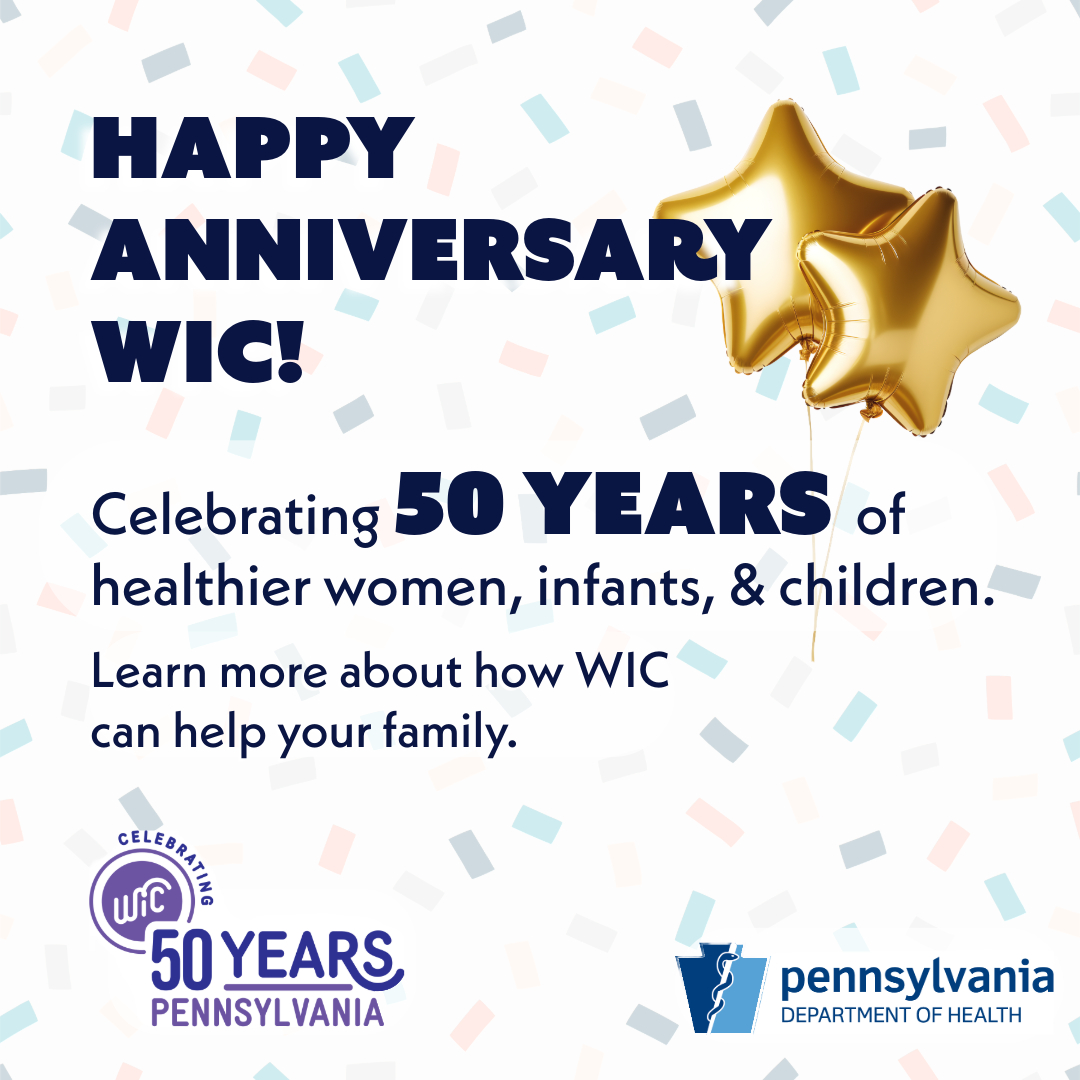 This month, we're celebrating 50 years of #WIC! 🥳 The WIC program helps pregnant women, mothers & caregivers of infants & young children learn about good nutrition to keep themselves & their families healthy. Learn more about how WIC can help your family: bit.ly/3V44gji
