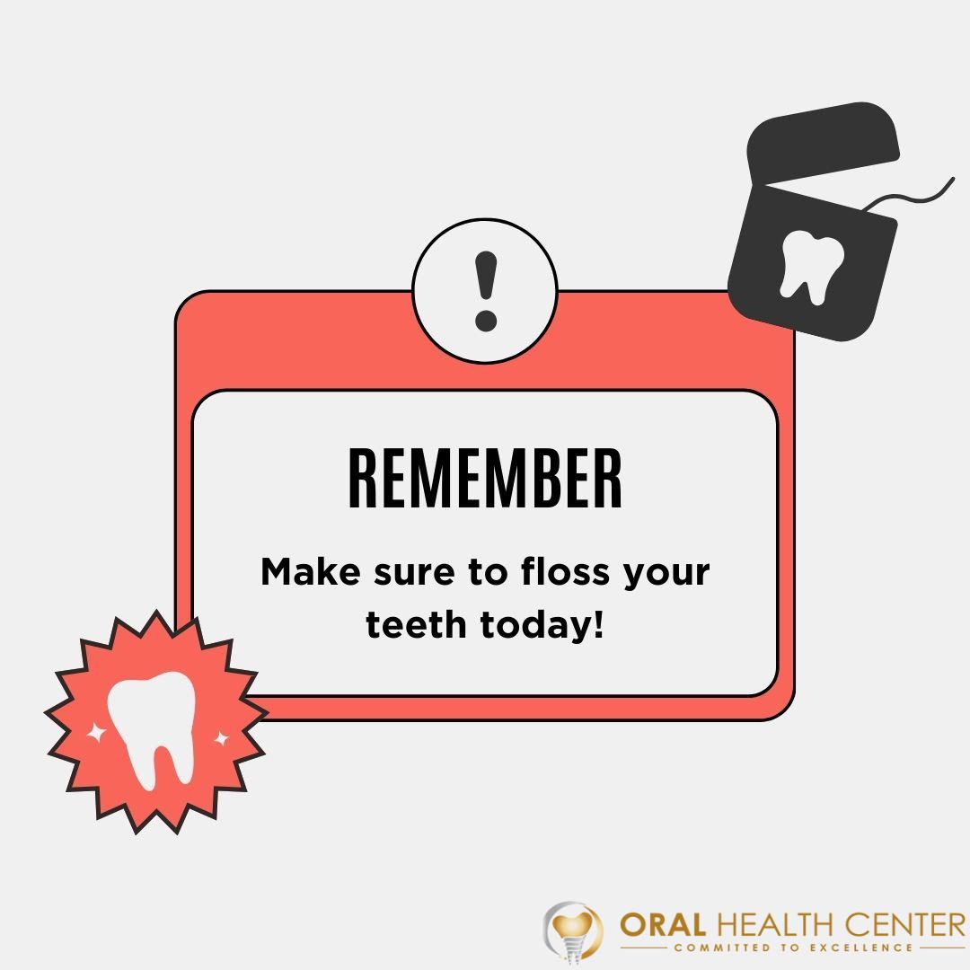 Just a reminder to keep those pearly whites shining bright! Don't forget to floss today! #HealthyHabits #HealthySmile #floss #PearlyWhites