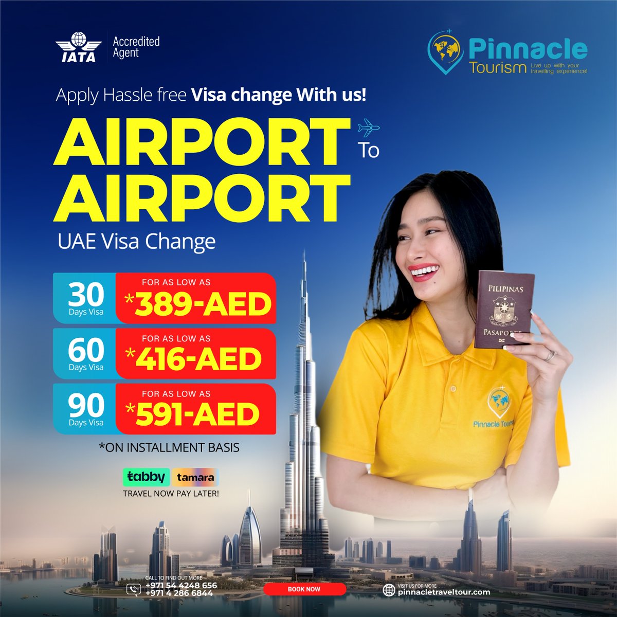 Ready for a hassle-free visa change? ✈️✨ Pinnacle Tourism offers seamless Airport to Airport Visa change services! 

☎️042866844
📲0544248656
📧inquiries@pinnacletraveltour.com

#PinnacleTourism #VisaChange #AirportToAirport #SeamlessProcess #TravelConvenience #VisaServices