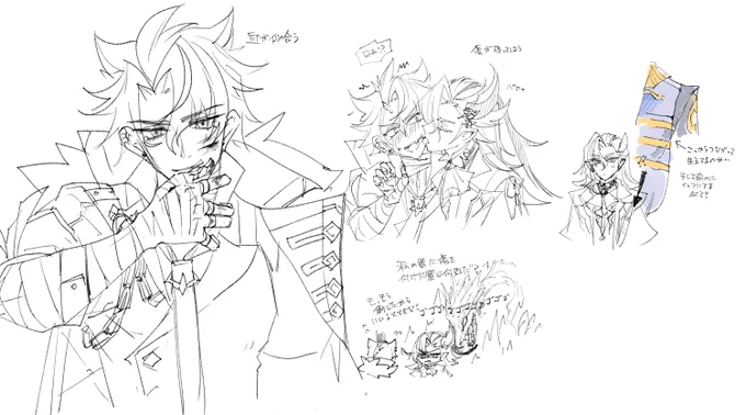 ⛓描くの苦手なの克服したい… リヌ全然かけてなくてつらい そしてヌの服の構造やっとわかった(遅い) 