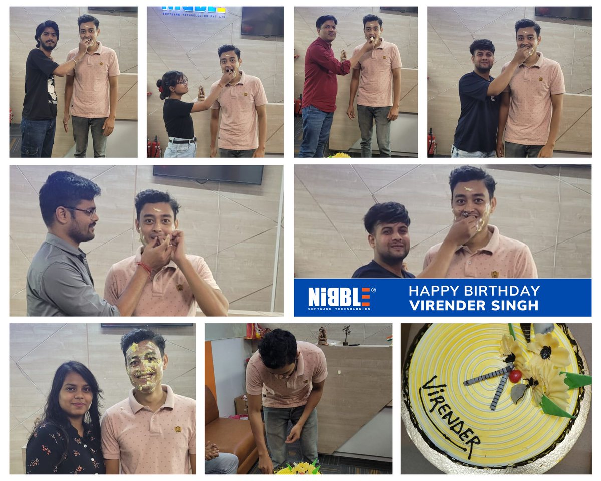 Here's to an unforgettable birthday bash at Nibble Software Technologies! 🎉 Wishing Virender Singh a day filled with joy and laughter! 

#happybirthdayvirender #happybirthday #birthday #birthdayparty #celebrations