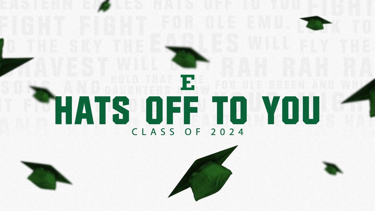 Today, we celebrate 66 student-athletes who are now college graduates 🎉 Their dedication - inspiring Their leadership - admirable Their ability to change the world - undoubted We are so proud of the class of 2024 👏 📰 tinyurl.com/yc33znwn #EMUEagles