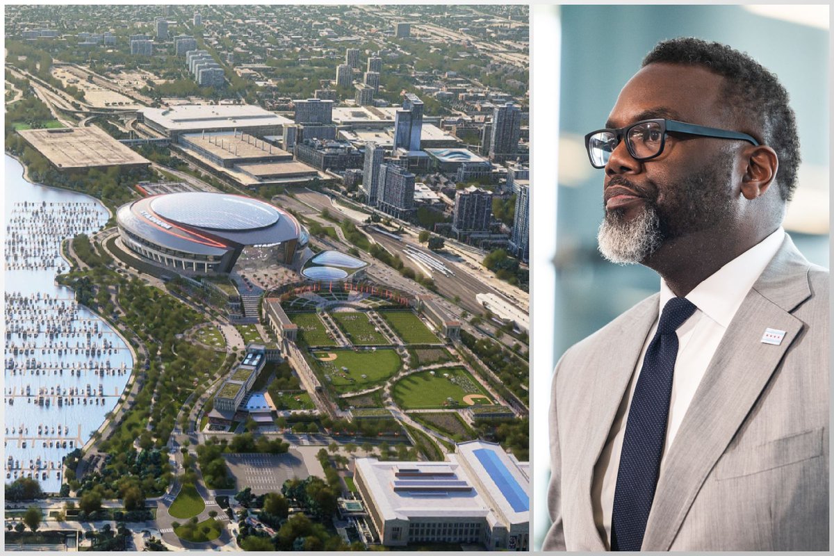 Mayor Brandon Johnson is all in on the proposed $4.7 billion Bears stadium — and thinks you should be, too. buff.ly/3UzSP4d