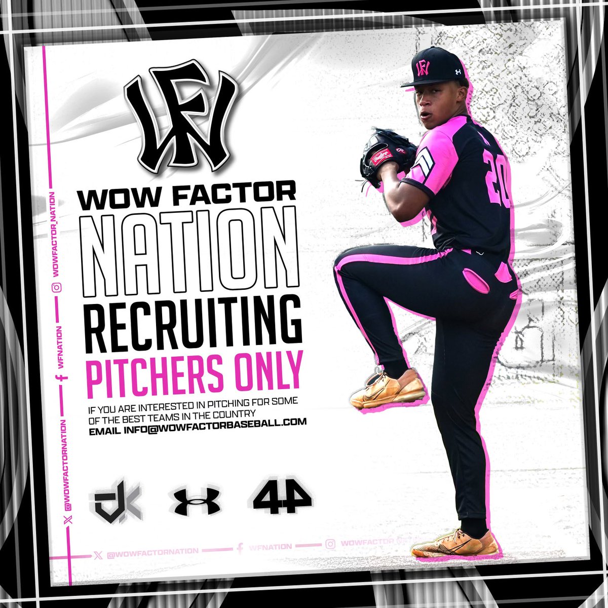 Wow Factor Baseball (@wowfactornation) on Twitter photo 🚨 Wow Factor Nation has some openings for some pitchers only.
Want to throw for #TheBrand ?
Email- info@wowfactorbaseball.com your video and stats.
#TheBrand #PO #SummerBall 🚨 Wow Factor Nation has some openings for some pitchers only.
Want to throw for #TheBrand ?
Email- info@wowfactorbaseball.com your video and stats.
#TheBrand #PO #SummerBall