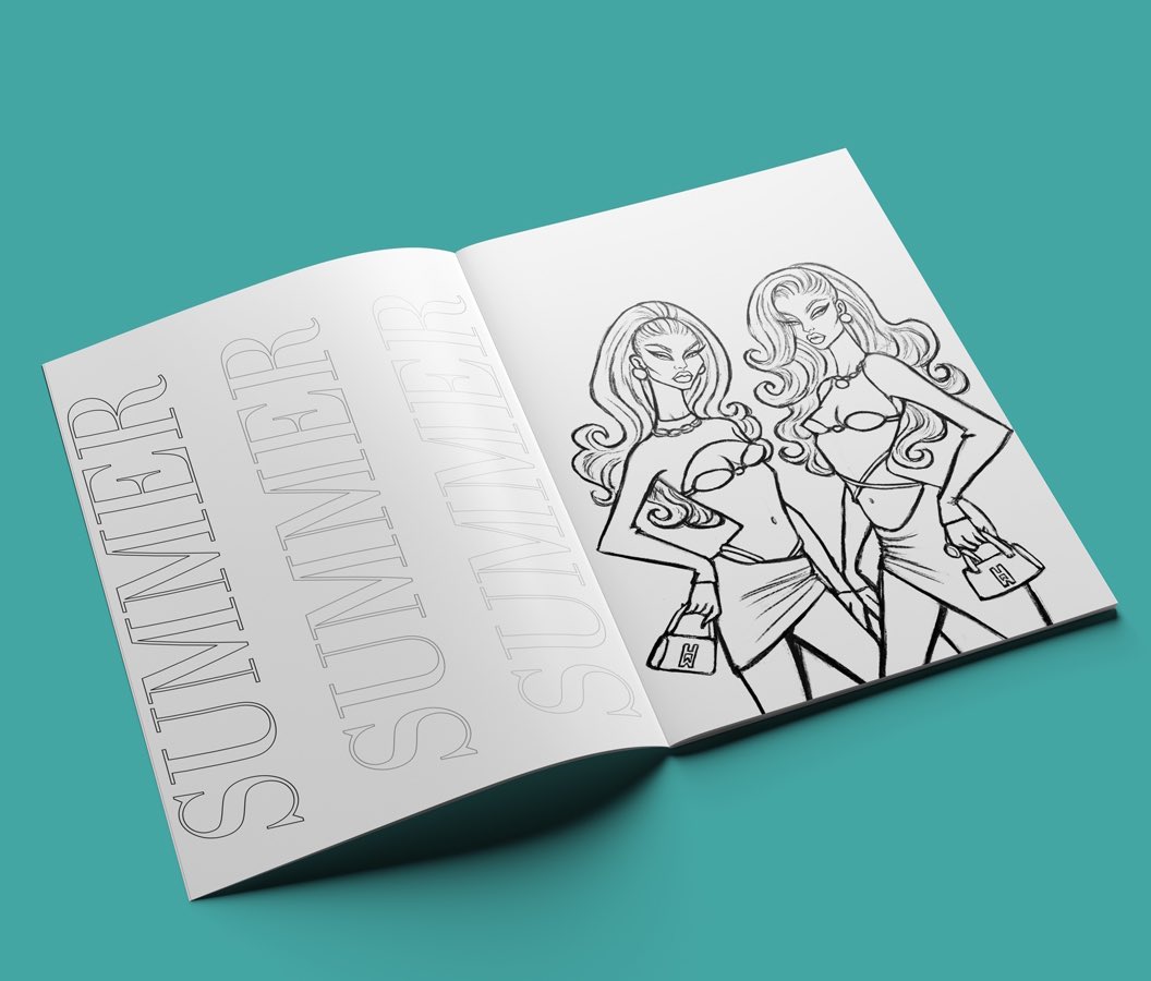 The HW Fashion Activity book has a collection of glamorous, customisable fashion illustrations for you to colour in. There’s also paper dolls that you can spend hours creating your own fashion designs for, like I do! The illustrations are a combo of brand-new exclusive pieces…