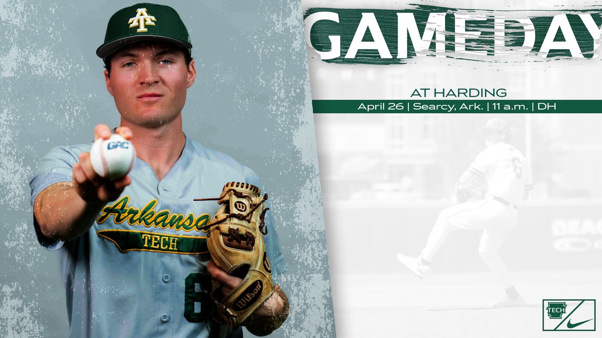 #GAMEDAY! The Wonder Boys are on the road today at Harding for a massive doubleheader! First-pitch scheduled for 11 a.m. FOLLOW LIVE⬇️ ArkansasTechSports.com/coverage #FightOn