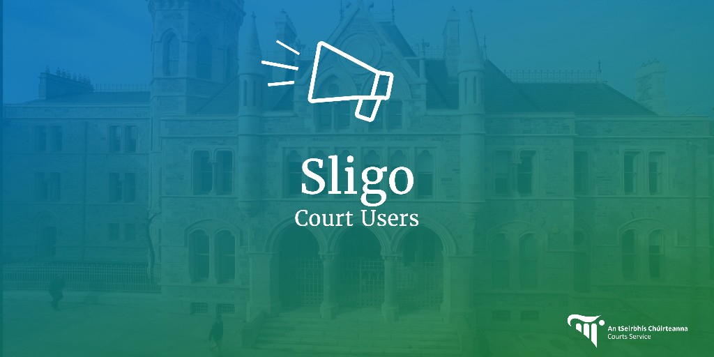 📢 Sligo - Circuit Court Criminal - Jury Cancellations - 30 April 2024 Jury Trials for Sligo Circuit Criminal Court next week are cancelled. Those summonsed for Jury Duty are not required to attend on Tues 30 April 2024. 🔗 bit.ly/4dgfU35 #CourtsService