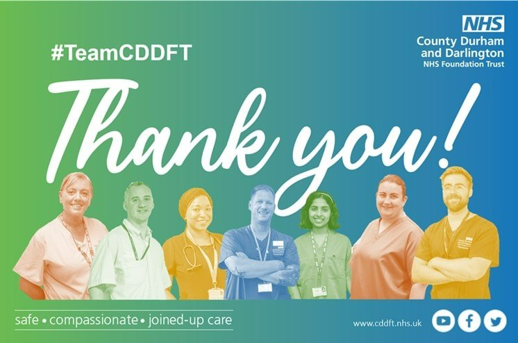 A big thank you to all #TeamCDDFT colleagues who have been working over this long bank holiday weekend providing safe, compassionate and joined-up care for our patients. 💙